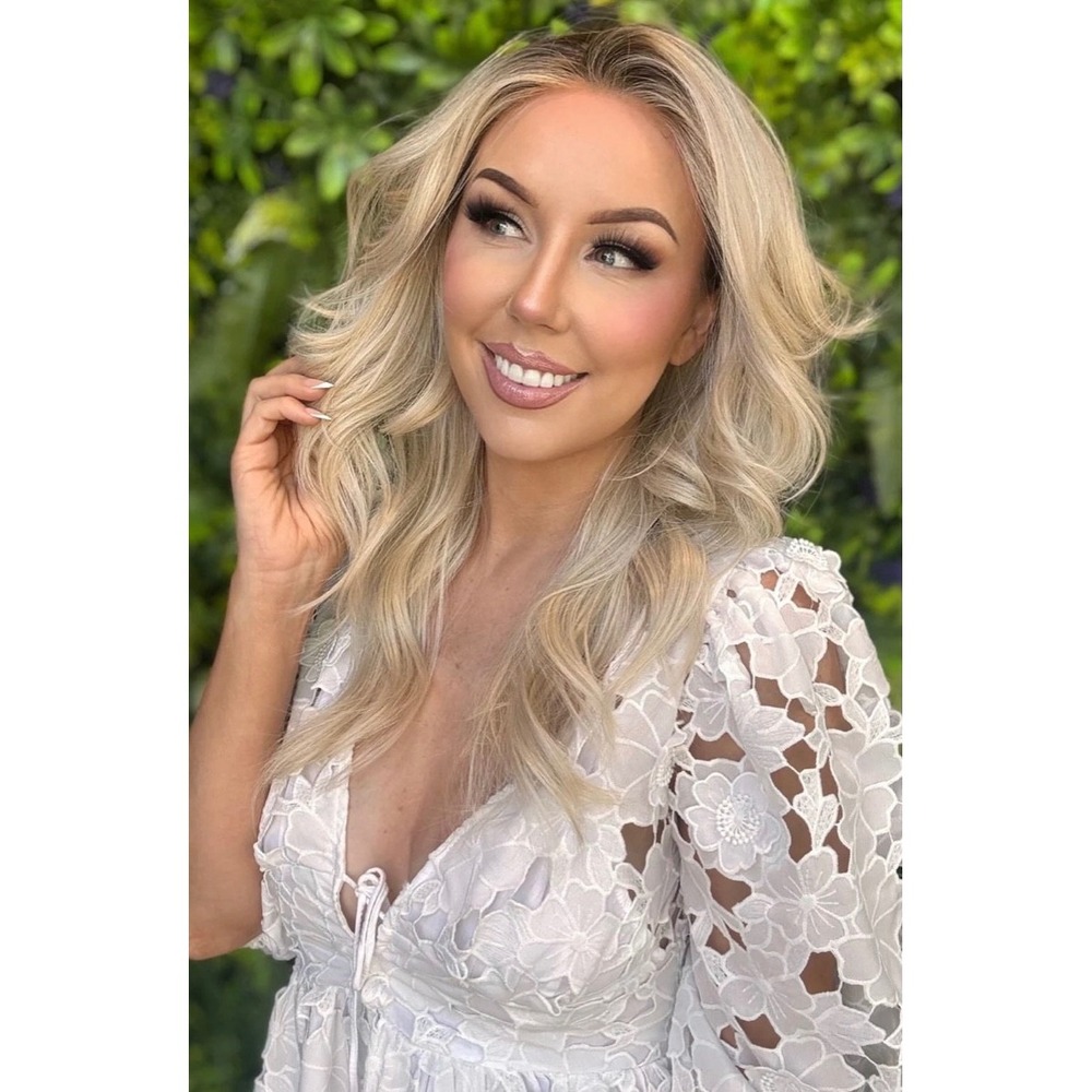 Chelsey Smith Cosmetics CSC Wig Petite Swiss Lace - Mariposa Vanilla Blonde New